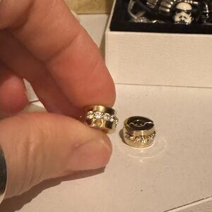 Gold and cz Pandora clips
